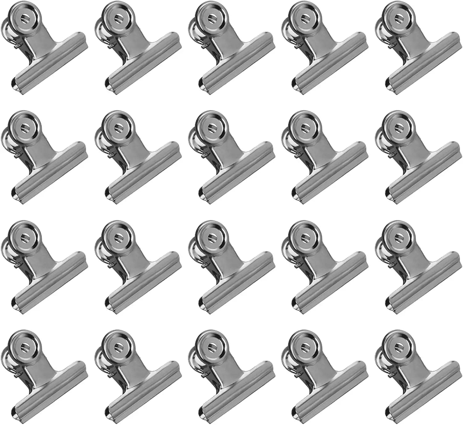 20Pcs Large Metal Hinge Clips,2 Inch Bull Binder Paper Clips Clamps File Clamps Bulldog Clips for Food Bag,Home Office Suppliers