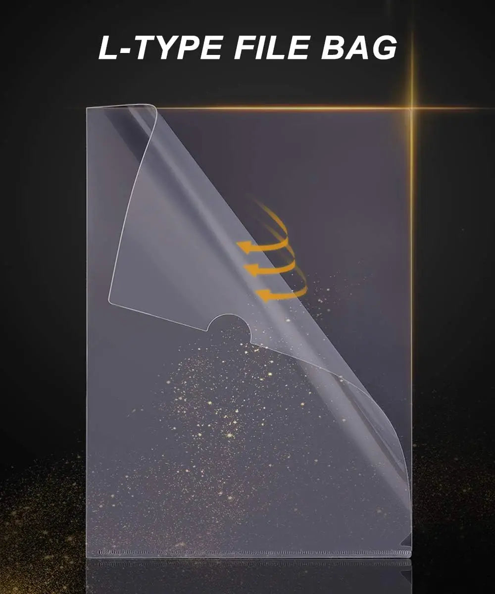 50PCS Clear Plastic Document Folders, US Letter/ A4 Size 14C (1.4mm) Thick Clear Document Folders Copy Safe Project Pockets