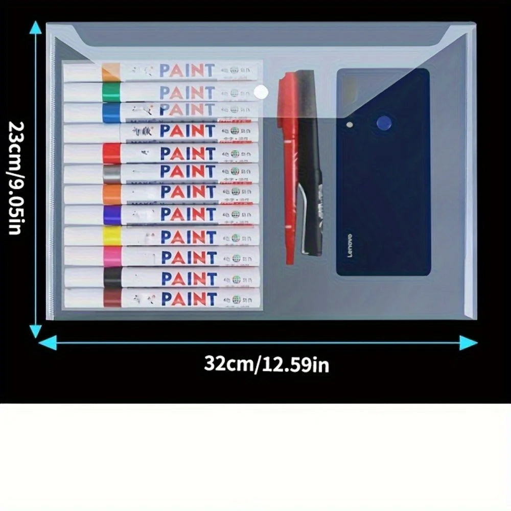 50/20/10 Packs Clear Plastic A4 File Folders with Snap Button Closure - Durable Document Suitable for Office, Home Organization