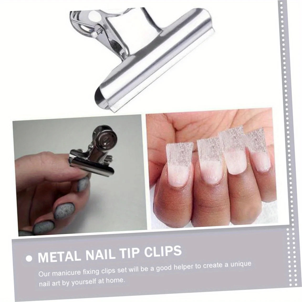 5/10pcs Nail Tip Clamps Metal Fixing Clips for Nail Art Extend Shape Easy to Trim at Home, Christmas, Halloween, Thanksgiving