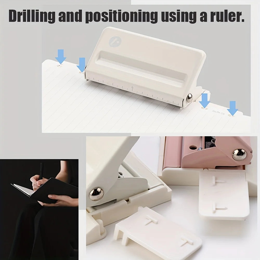 Mushroom-shaped four-hole puncher, paper puncher, suitable for making loose-leaf bookmarks and scrapbooks.