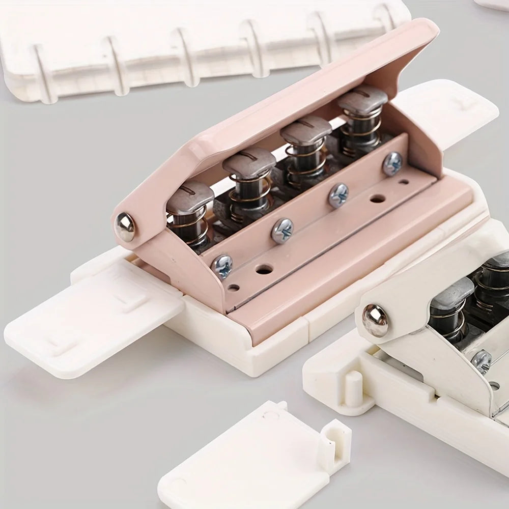 Mushroom-shaped four-hole puncher, paper puncher, suitable for making loose-leaf bookmarks and scrapbooks.