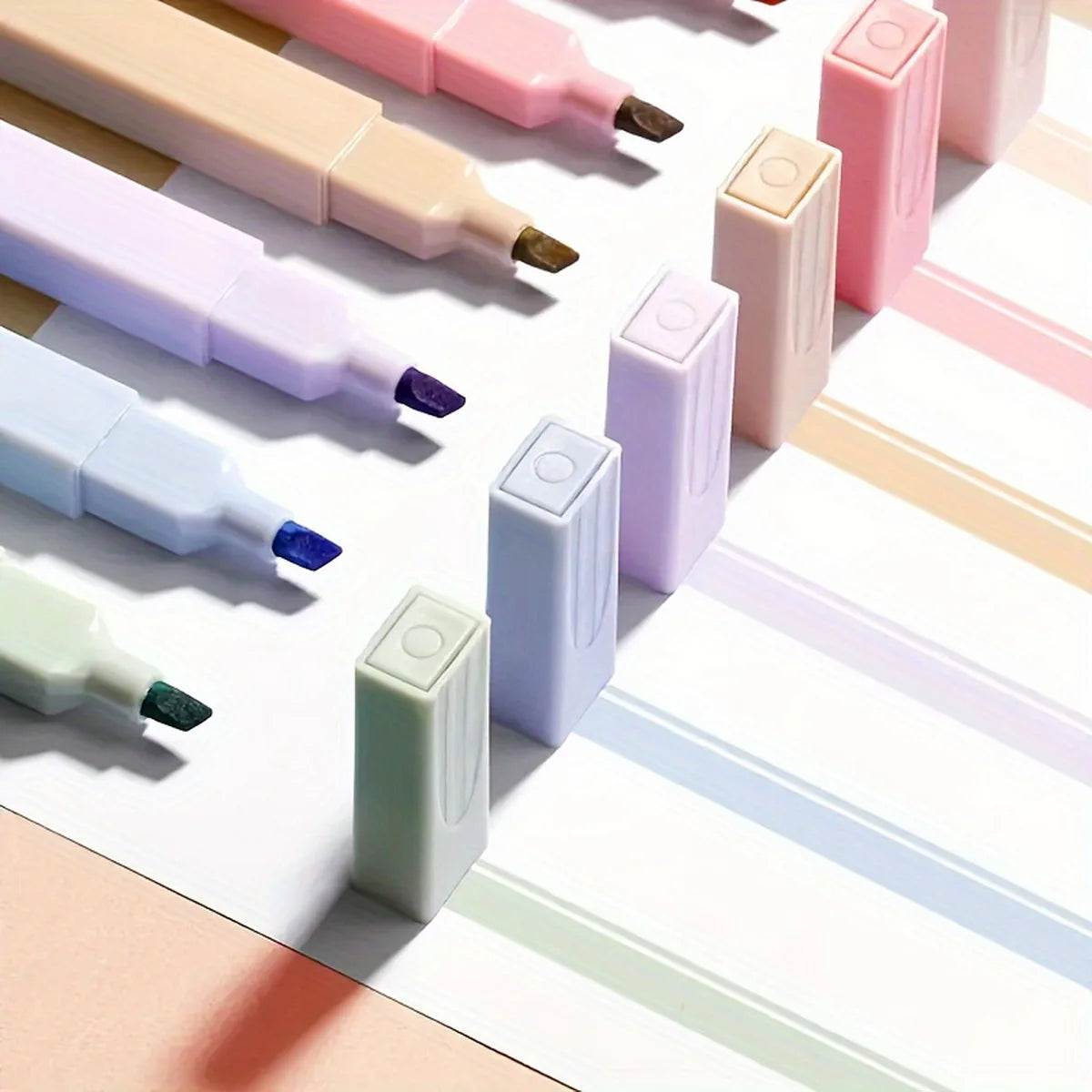 Creative Graffiti highlighter, Cute Soft Head Accounting Pen, Morandi Color Eye Protection Marking Pen