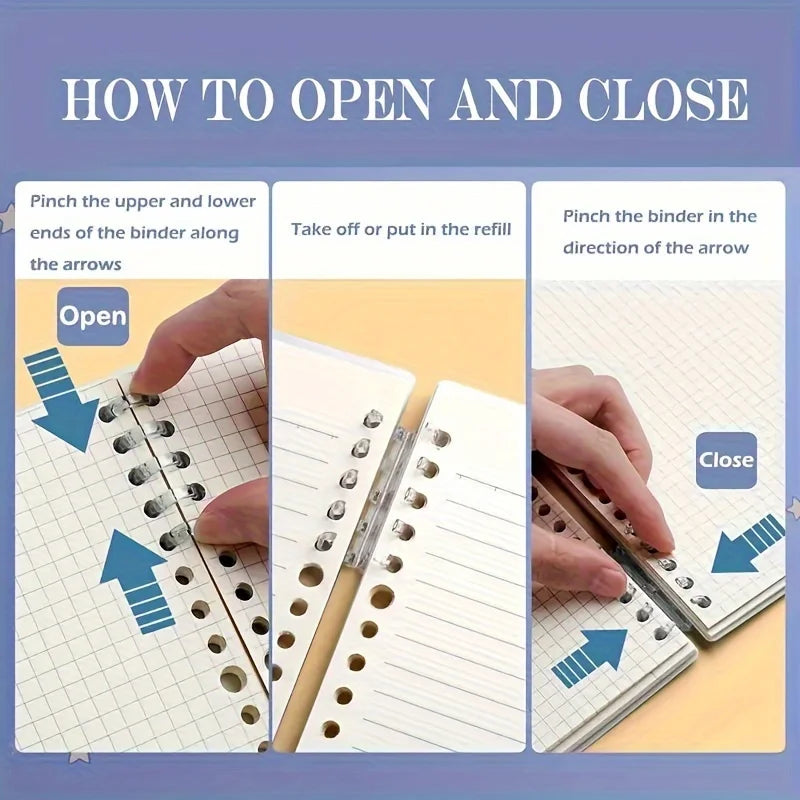 25pcs Detachable Binder Rings - Durable Plastic Loose-Leaf Paper Clips for Easy Organization, Opening Ring,Binding Clip Punching