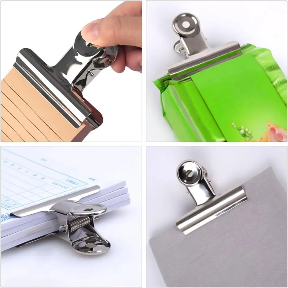 20Pcs Large Metal Hinge Clips,2 Inch Bull Binder Paper Clips Clamps File Clamps Bulldog Clips for Food Bag,Home Office Suppliers