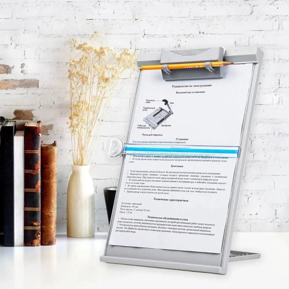 1PC gray A4 plastic document holder, desktop document holder, vertical folder, office supplies.