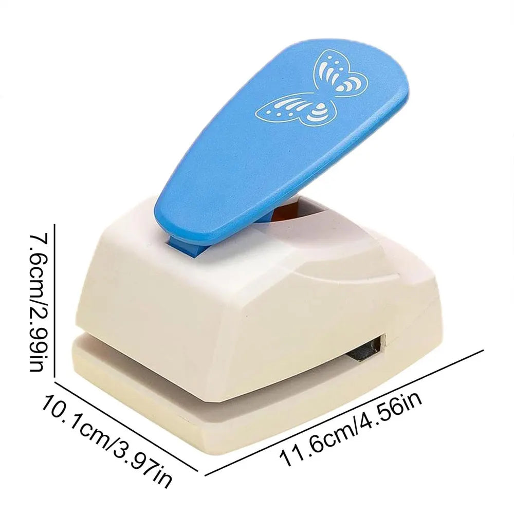 Butterfly-shaped handmade hole punch, paper hole punch, suitable for paper crafts, card making, and gift labels (random color).