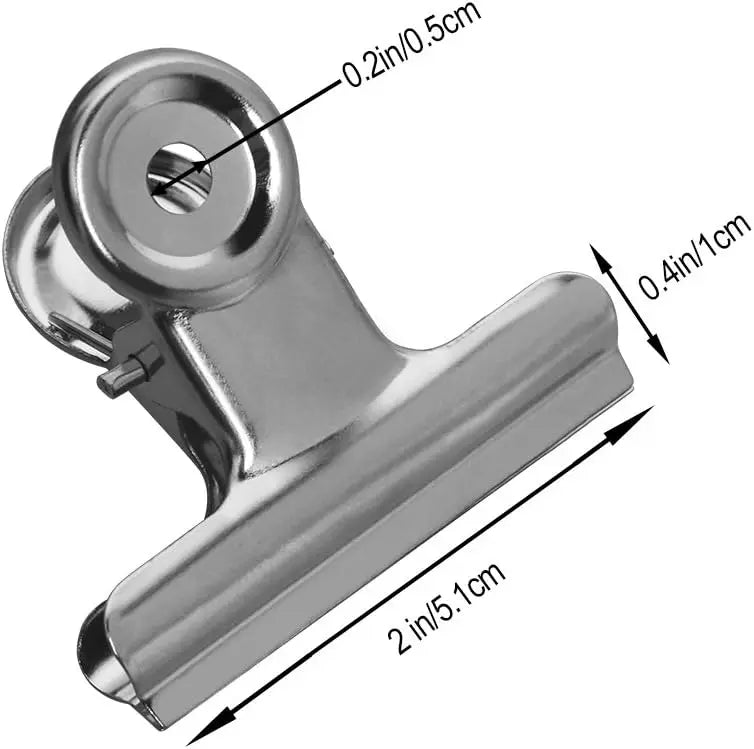 20Pcs Large Metal Hinge Clips,2 Inch Bull Binder Paper Clips Clamps File Clamps Bulldog Clips for Food Bag,Home Office Suppliers