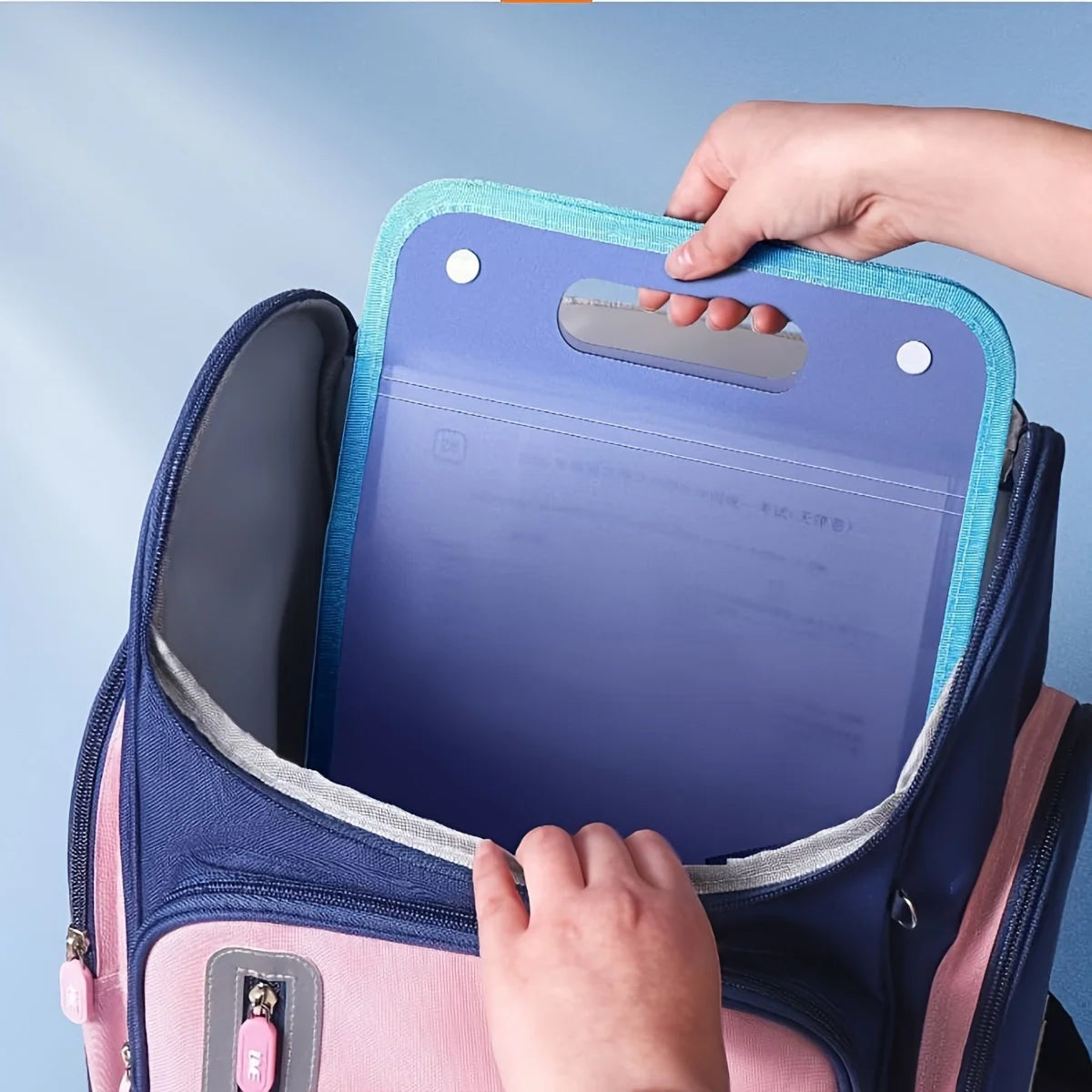 A4 Portable Vertical Folding File Folder 13-Pocket with Colorful Tabs Accordion Document Organizer Bag Durable PP Material