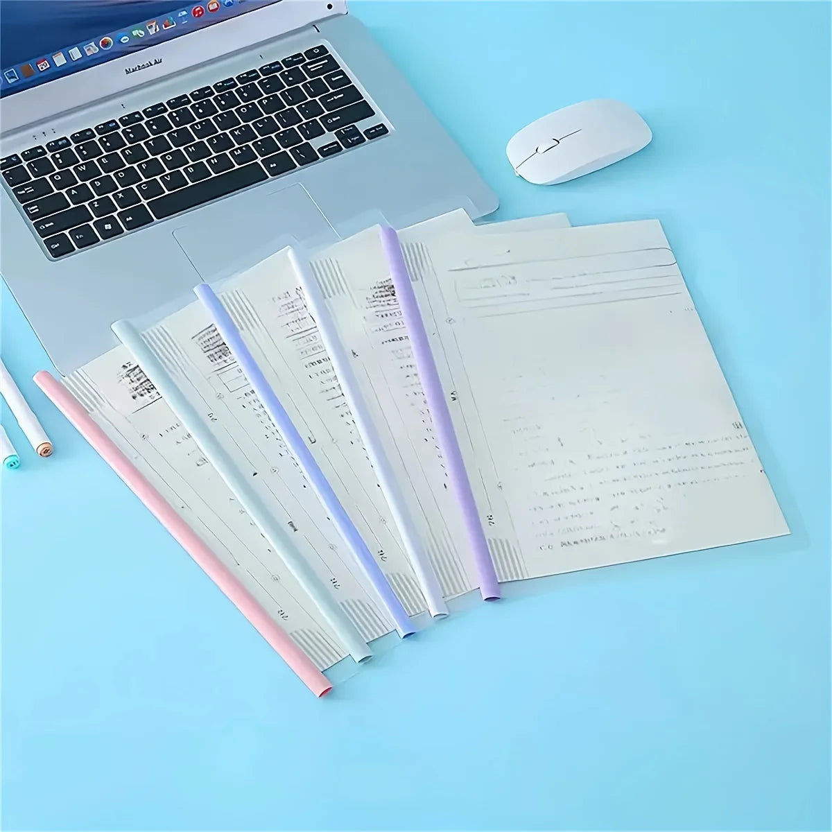 5pcs A4 File Folders with Slide Binder - Durable PP Material, Space-Saving Organization for Office, Home, School & Teachers