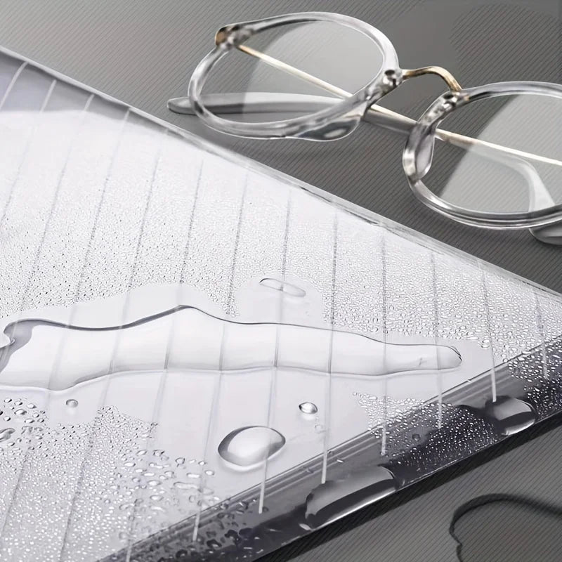 20pcs Plastic Transparent A4 Document Bag with Snap Button for Office File Storage, Students