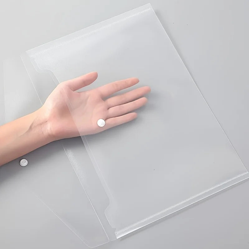 10pcs/5pcs Transparent A4 Folders, Clear Folders, Student File Folders, School Supplies