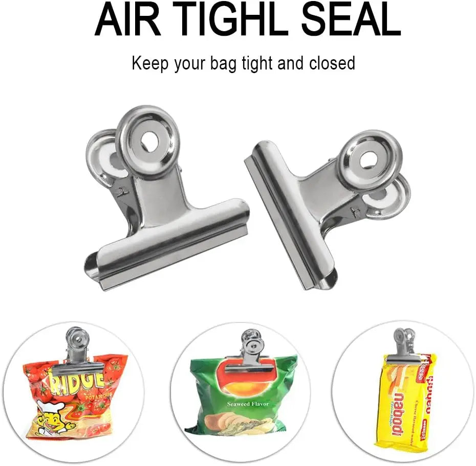 20Pcs Large Metal Hinge Clips,2 Inch Bull Binder Paper Clips Clamps File Clamps Bulldog Clips for Food Bag,Home Office Suppliers