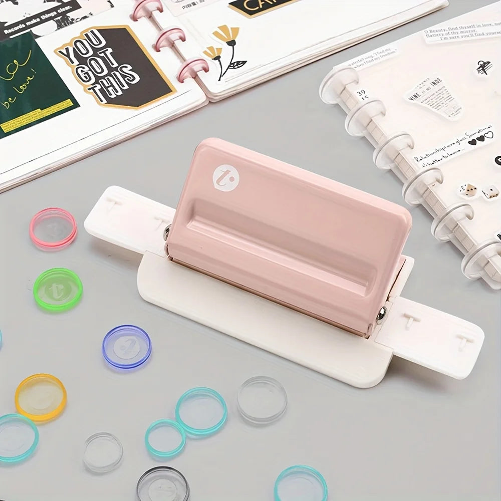 Mushroom-shaped four-hole puncher, paper puncher, suitable for making loose-leaf bookmarks and scrapbooks.