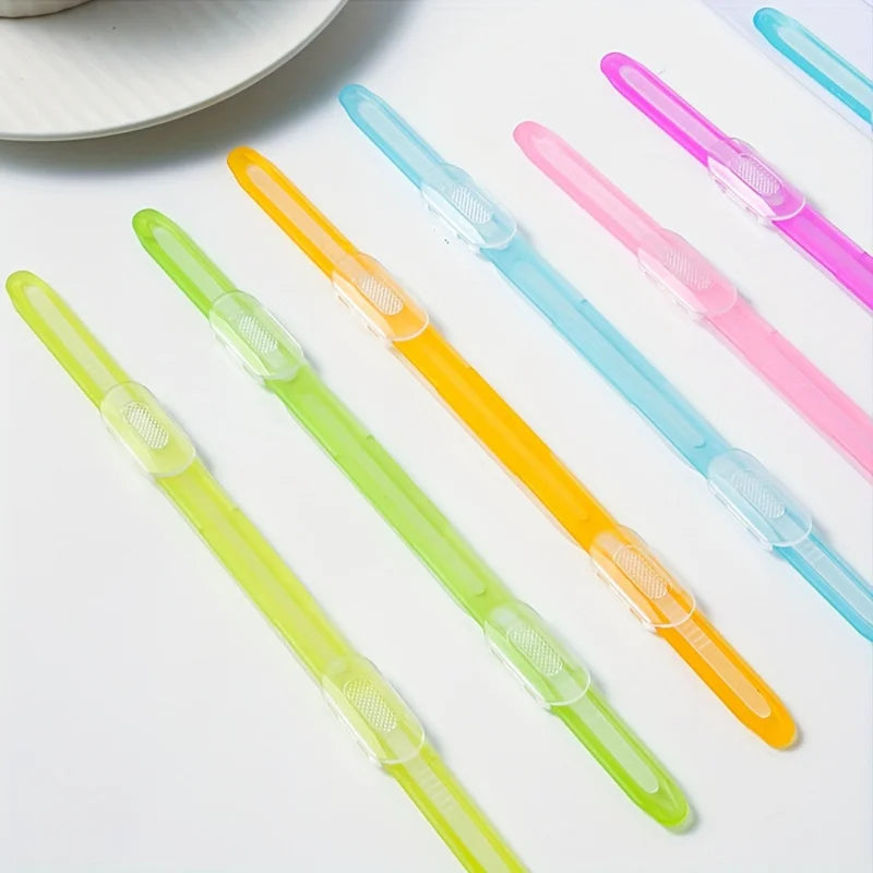 20pcs Multi-Color Plastic Loose-Leaf Binder Clips with 2-Hole Loose-Leaf Fasteners Suitable for Office and School Organization